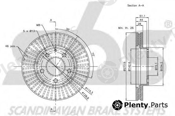  sbs part 1815203254 Brake Disc
