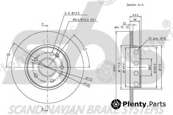 sbs part 1815203316 Brake Disc