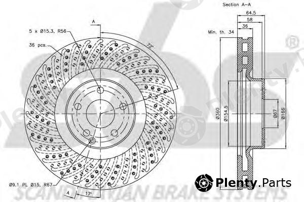 sbs part 1815203366 Brake Disc