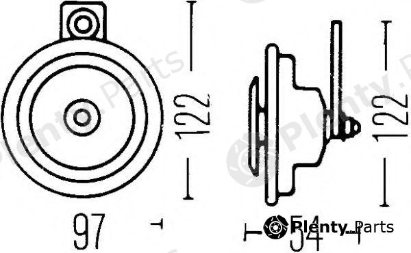  HELLA part 3AL002952-917 (3AL002952917) Air Horn