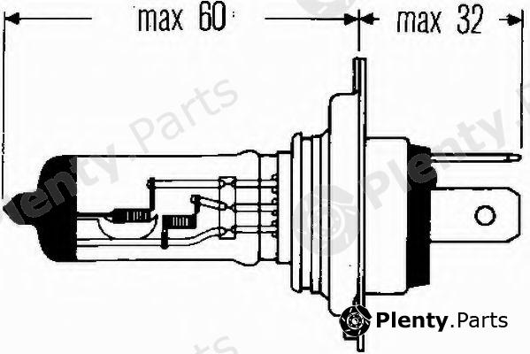  HELLA part 8GJ178560-481 (8GJ178560481) Bulb, headlight; Bulb, headlight