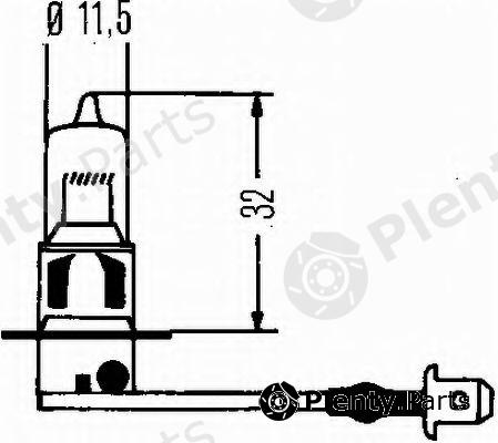 HELLA part 8GH002090-131 (8GH002090131) Bulb, headlight; Bulb, headlight