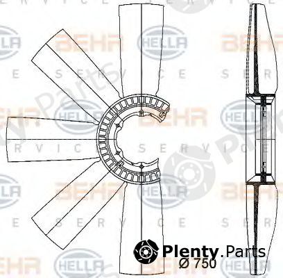  HELLA part 8MV376733-161 (8MV376733161) Fan Wheel, engine cooling