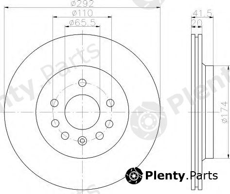  HELLA part 8DD355109-191 (8DD355109191) Brake Disc