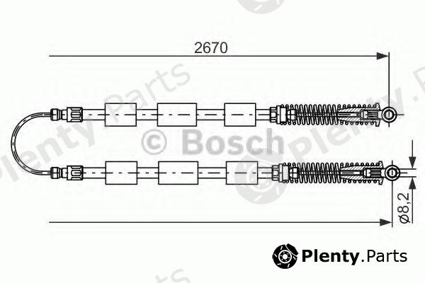  BOSCH part 1987477553 Cable, parking brake