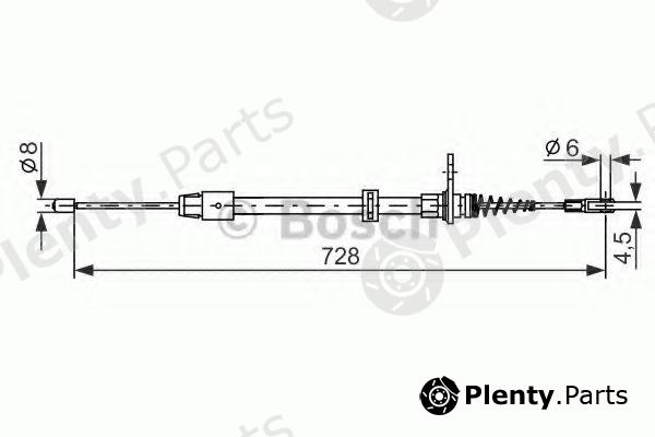  BOSCH part 1987482301 Cable, parking brake