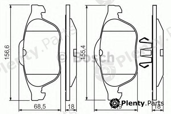  BOSCH part 0986424616 Brake Pad Set, disc brake