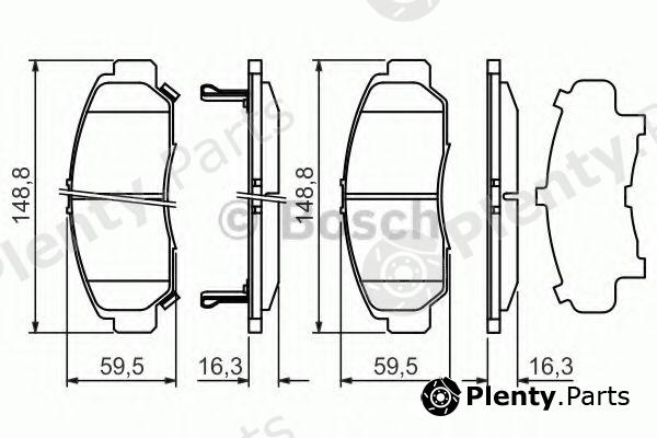  BOSCH part 0986424722 Brake Pad Set, disc brake