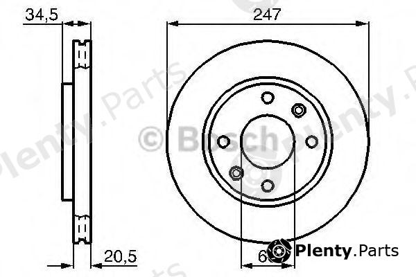  BOSCH part 0986478370 Brake Disc