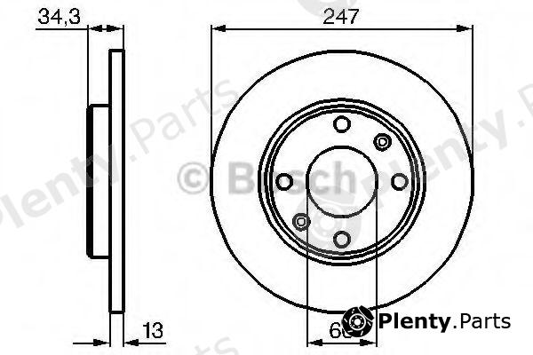  BOSCH part 0986478887 Brake Disc