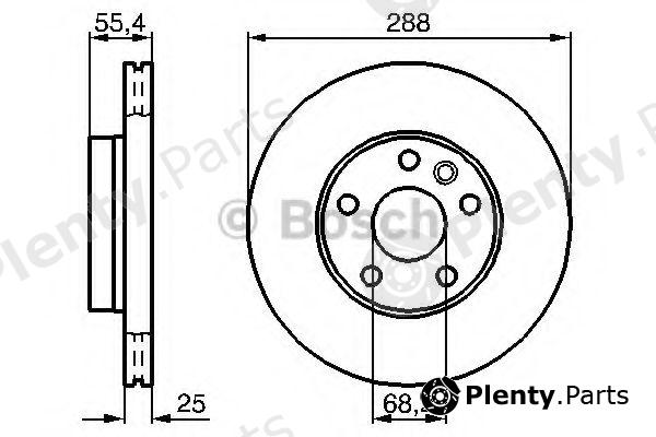  BOSCH part 0986478893 Brake Disc