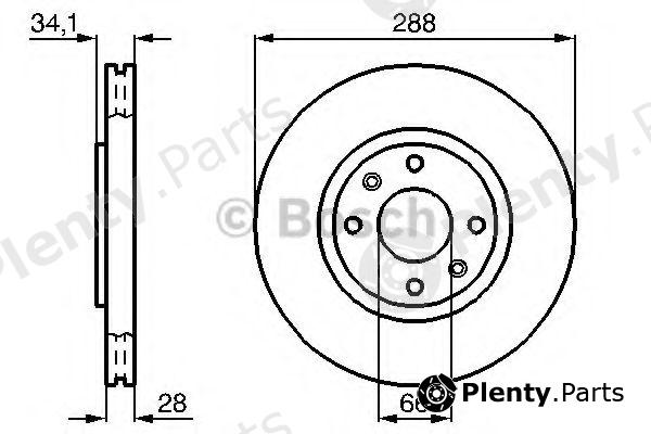  BOSCH part 0986478980 Brake Disc