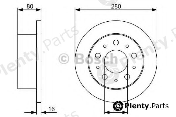  BOSCH part 0986479316 Brake Disc