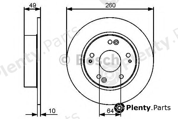  BOSCH part 0986479450 Brake Disc