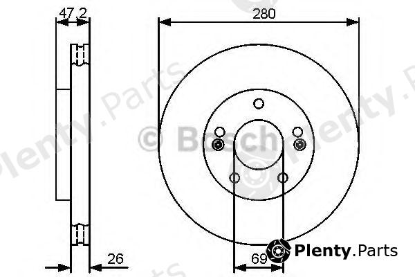  BOSCH part 0986479460 Brake Disc