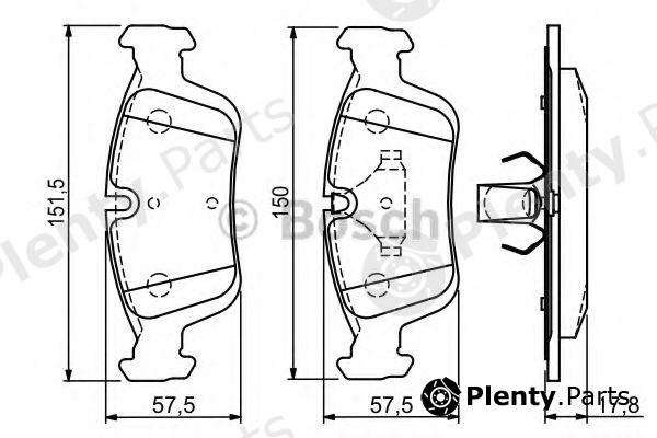  BOSCH part 0986494015 Brake Pad Set, disc brake