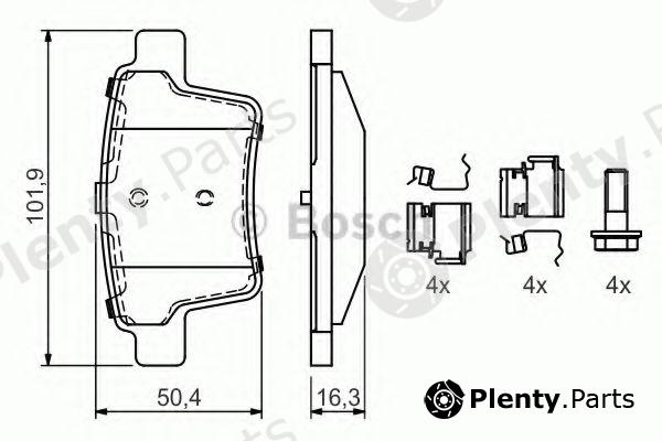  BOSCH part 0986494076 Brake Pad Set, disc brake