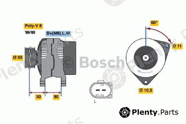  BOSCH part 0124515113 Alternator