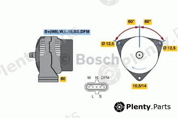  BOSCH part 0124655038 Alternator