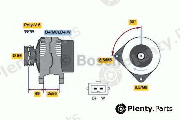  BOSCH part 0986040940 Alternator