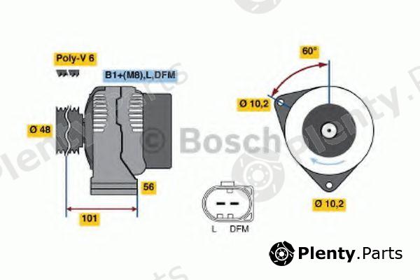  BOSCH part 0986042540 Alternator