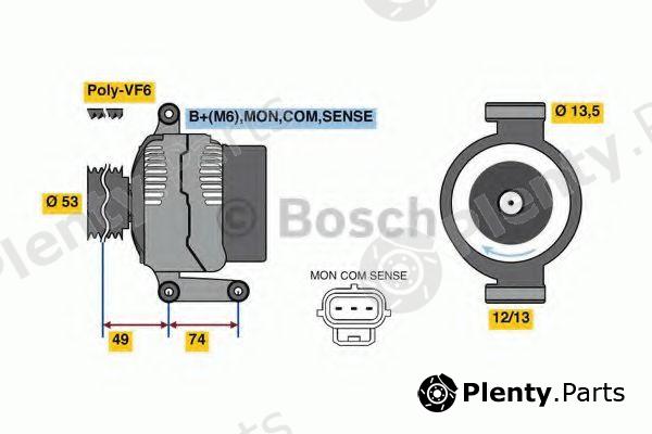  BOSCH part 0986049520 Alternator