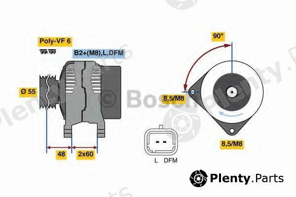  BOSCH part 0986080400 Alternator