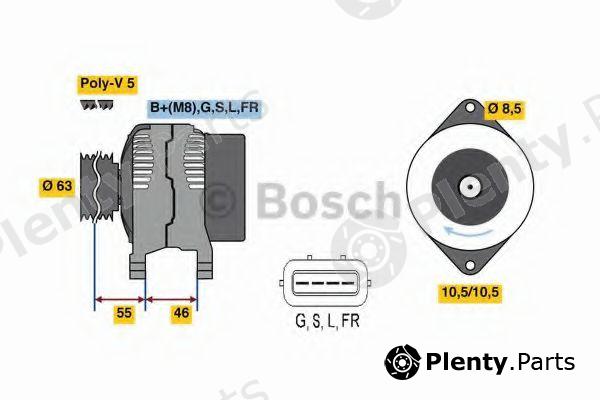  BOSCH part 0986080480 Alternator