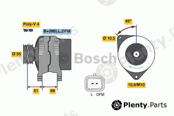  BOSCH part 0986080680 Alternator
