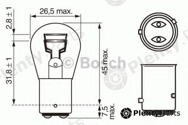  BOSCH part 1987302215 Bulb, tail light