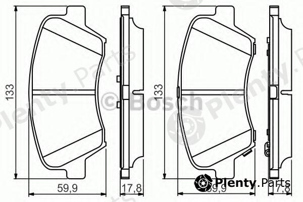  BOSCH part 0986495343 Brake Pad Set, disc brake