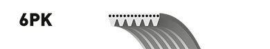  GATES part 6PK1753 V-Ribbed Belts