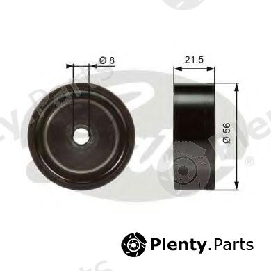  GATES part T36122 Deflection/Guide Pulley, v-ribbed belt