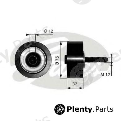  GATES part T36291 Deflection/Guide Pulley, v-ribbed belt
