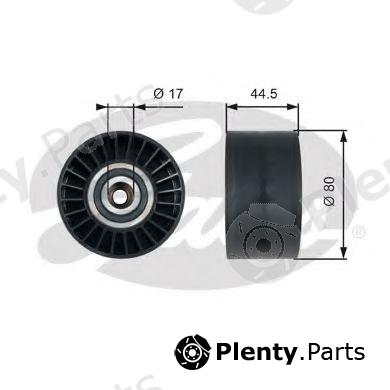  GATES part T36509 Deflection/Guide Pulley, v-ribbed belt