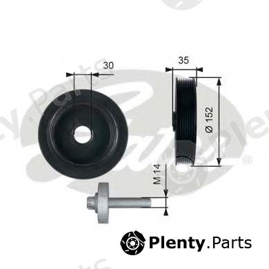  GATES part TVD1127A Belt Pulley, crankshaft