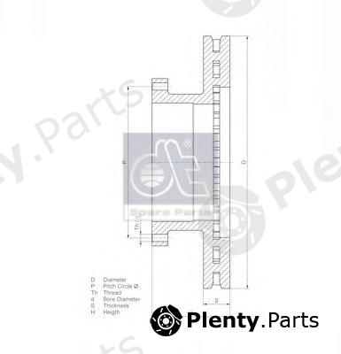 DT part 5.21222 (521222) Brake Disc