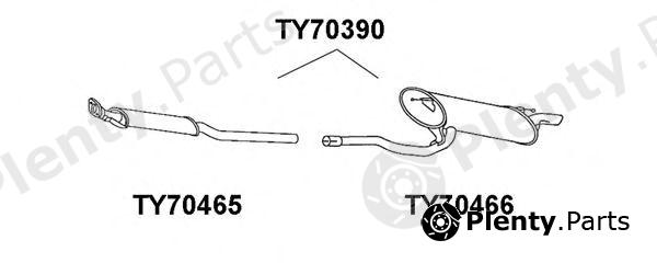  VENEPORTE part TY70465 Front Silencer