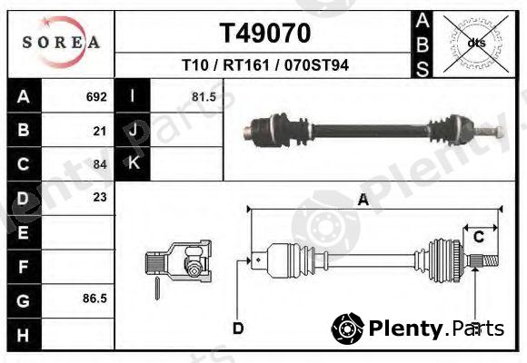  EAI part T49070 Drive Shaft
