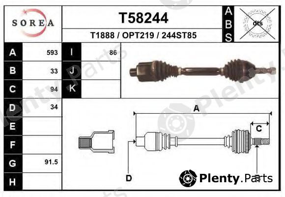  EAI part T58244 Drive Shaft
