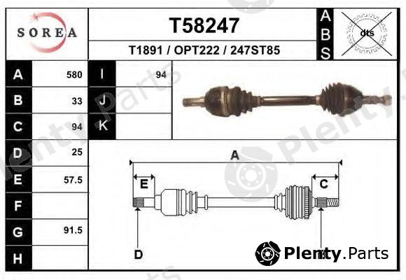  EAI part T58247 Drive Shaft
