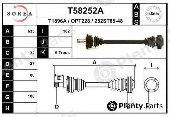  EAI part T58252A Drive Shaft