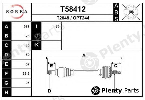  EAI part T58412 Drive Shaft