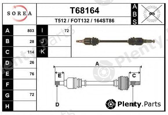  EAI part T68164 Drive Shaft