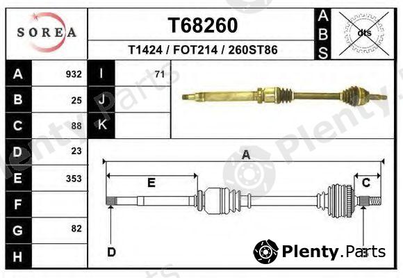  EAI part T68260 Drive Shaft