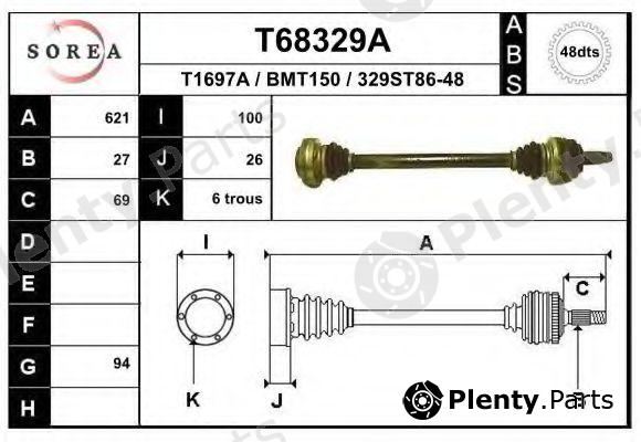  EAI part T68329A Drive Shaft
