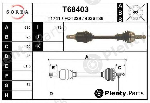  EAI part T68403 Drive Shaft