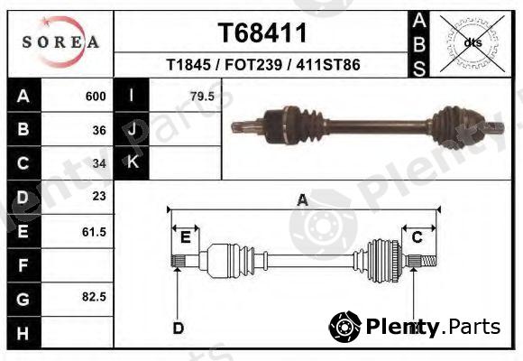  EAI part T68411 Drive Shaft