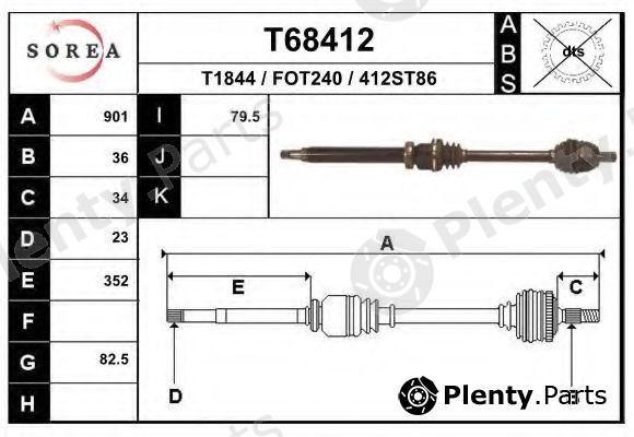 EAI part T68412 Drive Shaft