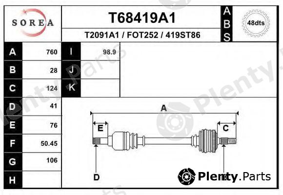  EAI part T68419A1 Drive Shaft